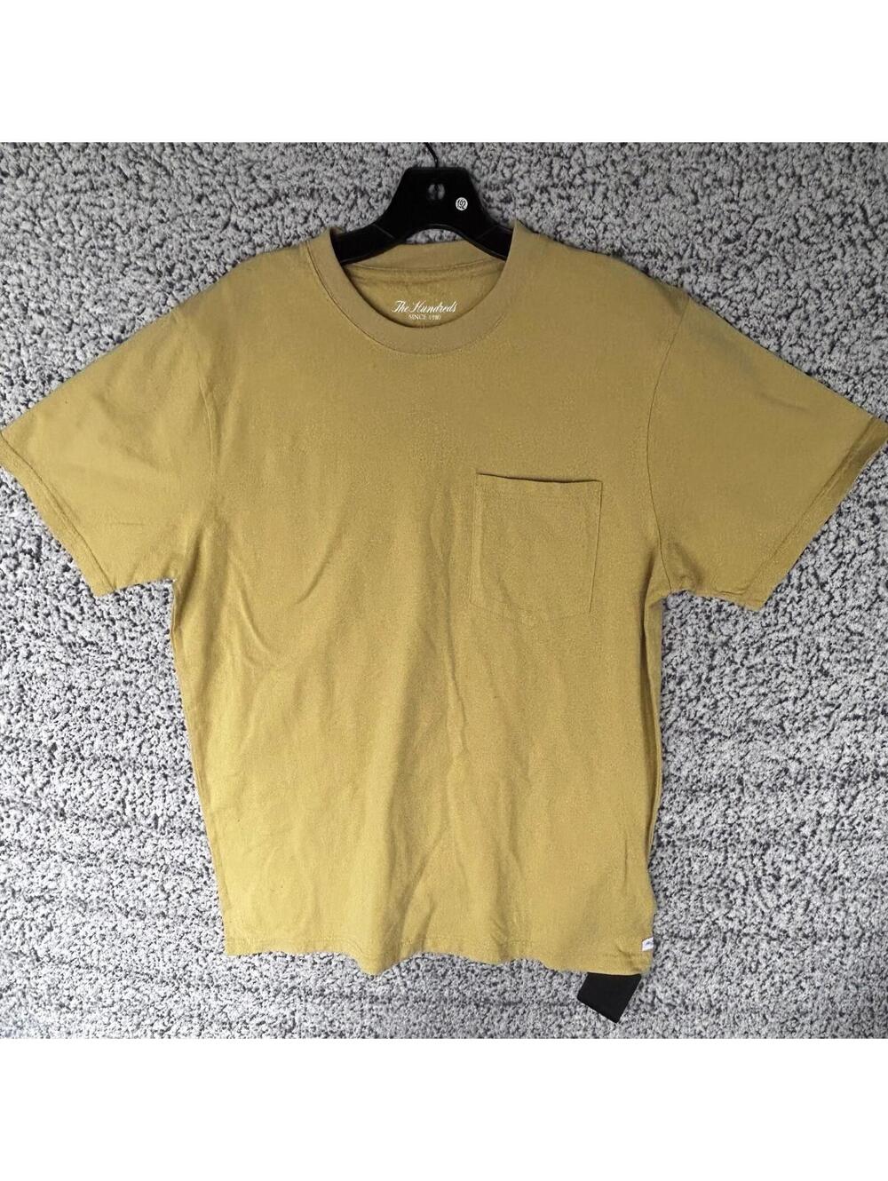 The Hundreds Perfect Pocket T-Shirt Khaki Mens Medium NWT Cotton